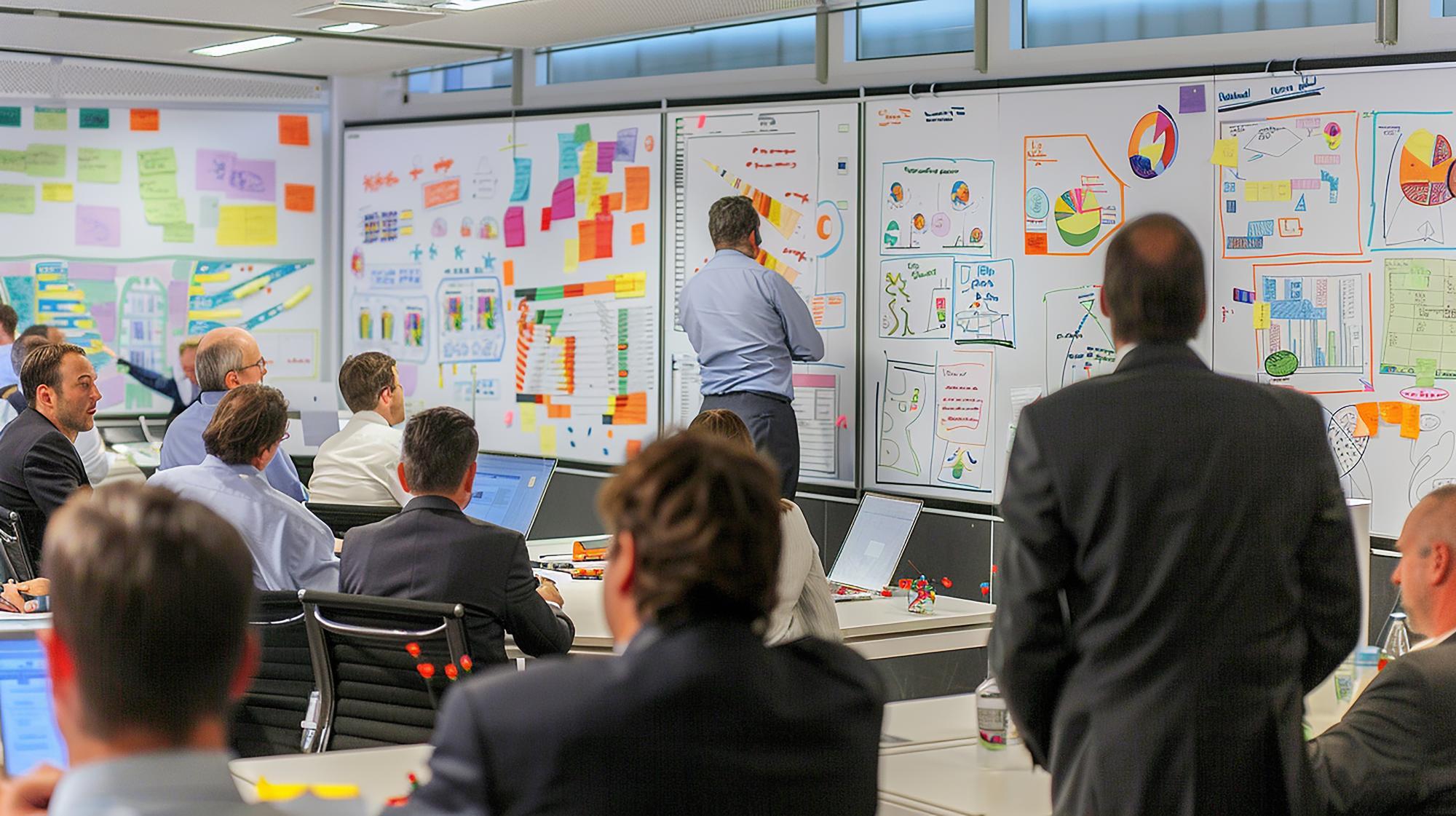 Executive coaching session guiding leadership through organizational change initiatives